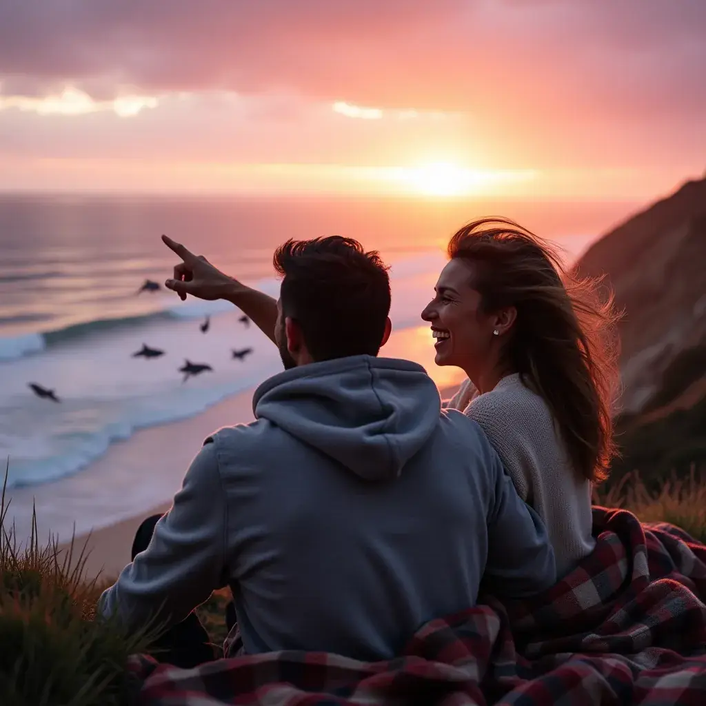 Закат над океаном, отражающийся в спокойных водах