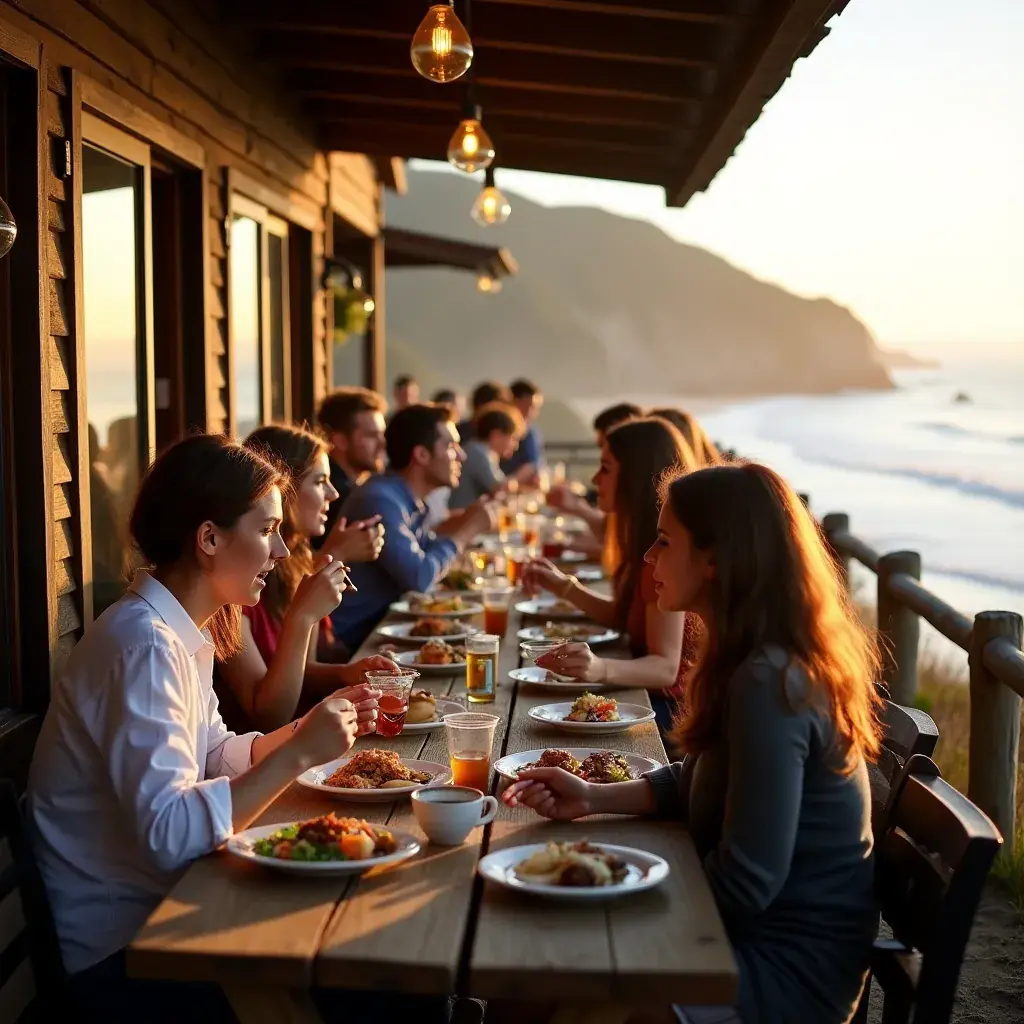 Вид на дорогу, окруженную цветущими растениями и морем