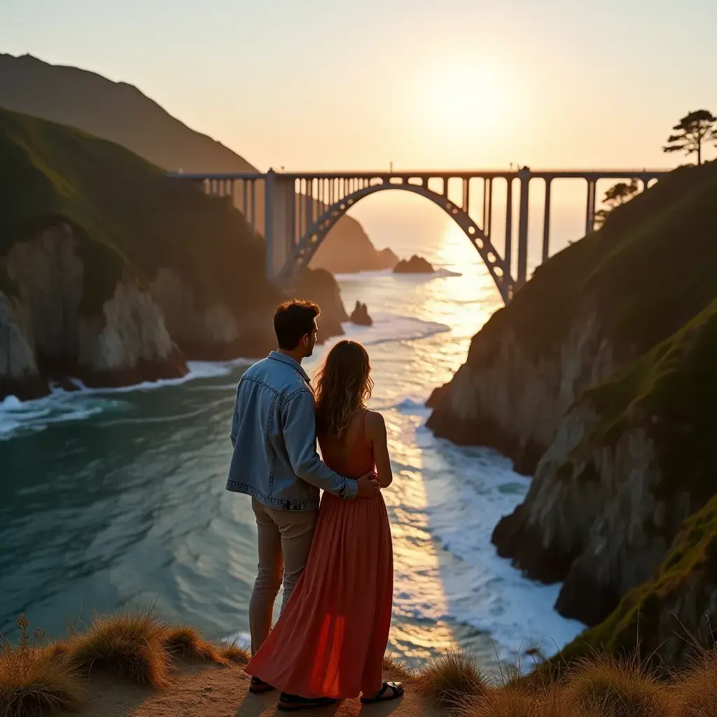 Вид на обрывистые скалы Большого Сура с океанскими волнами внизу